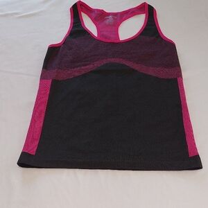 Arianna Black and Pink Racerback Tank Top.Size Small